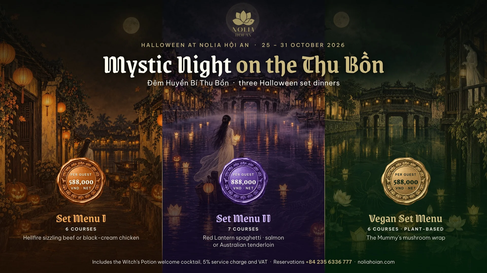 Halloween Menu — Mystic Night on the Thu Bồn, 25–31 October 2026, Nolia Hội An